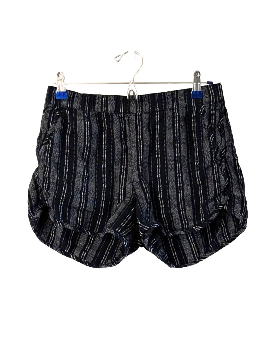 Madewell Striped Linen Blend Pull On Shorts Relaxed Beachy Small